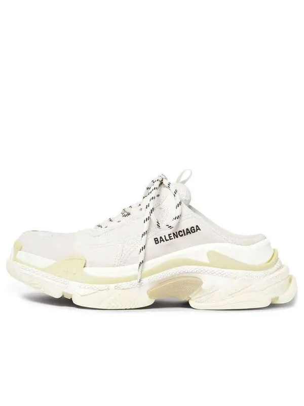 Тапочки triple s mules 'white double foam and mesh' Balenciaga