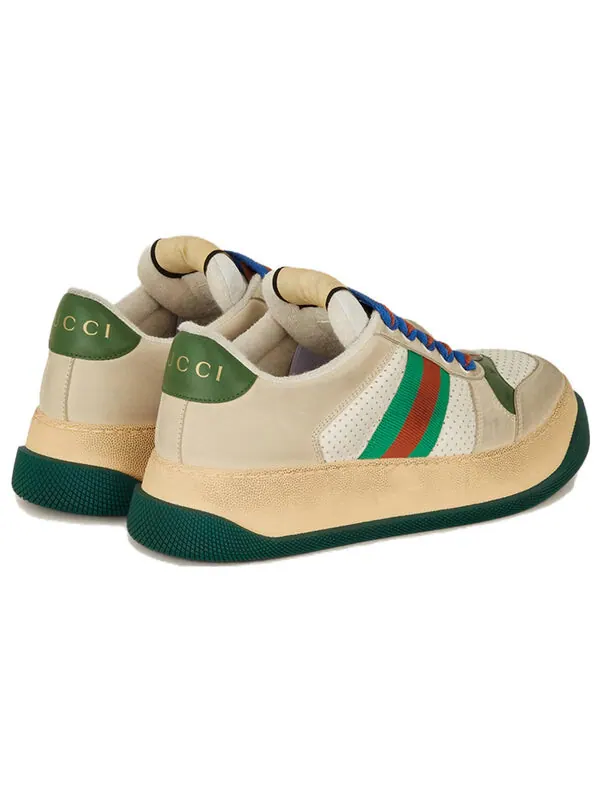 Кроссовки screener gg leather sneakers 'beige green blue' Gucci — изображение 4 из 4