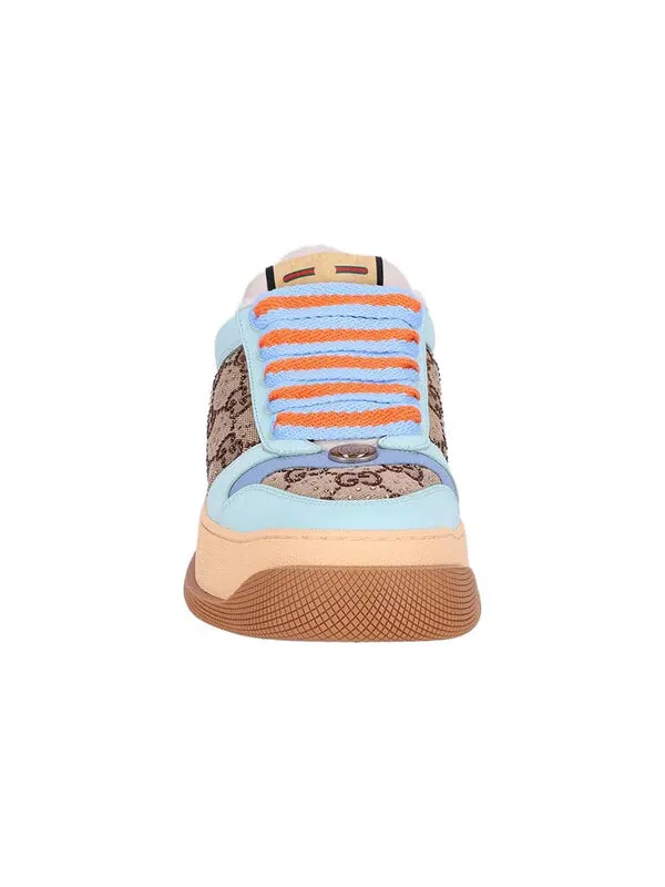 Кроссовки screener gg leather sneakers 'beige blue orange' Gucci — изображение 4 из 4, бежевый/синий/оранжевый