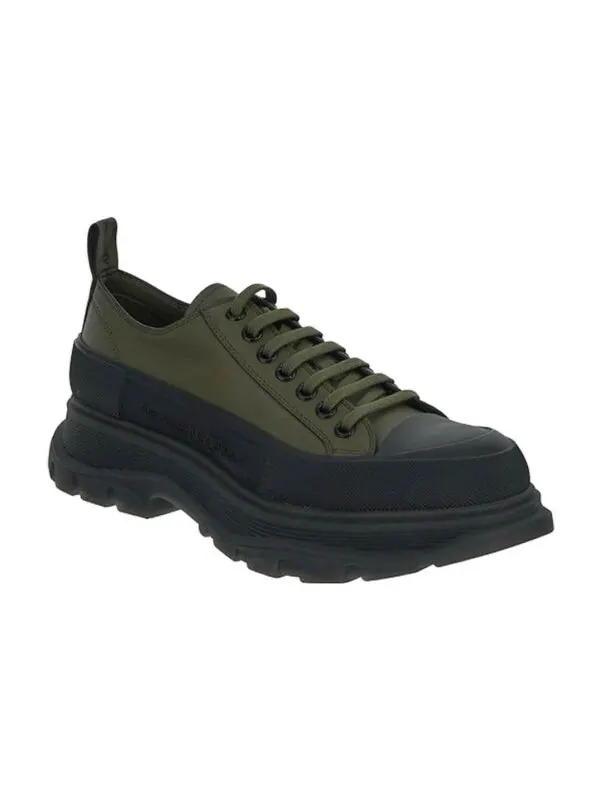 Кроссовки lace-up sneakers 'army green black' Alexander Mcqueen — изображение 2 из 3, зеленый/черный