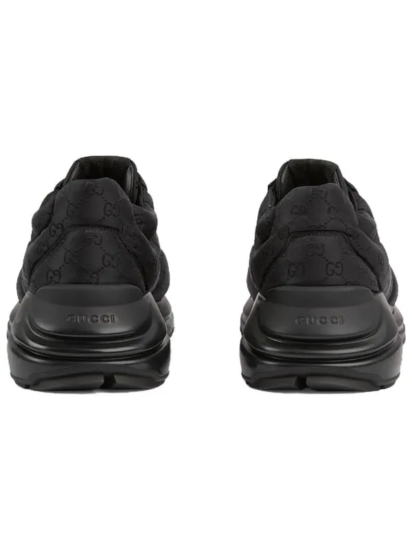 Кроссовки rhyton sneakers 'black monogram nylon' Gucci — изображение 4 из 5, черный