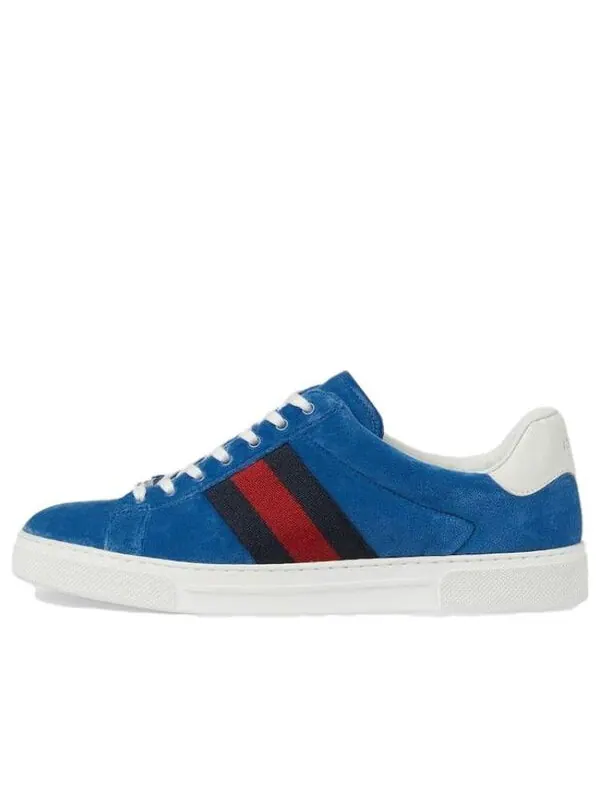 Кроссовки ace velvet sneakers 'blue red' Gucci — изображение 1 из 4, синий/белый/красный