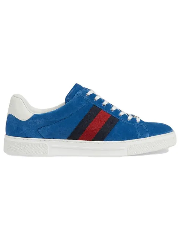 Кроссовки ace velvet sneakers 'blue red' Gucci — изображение 2 из 4, синий/белый/красный