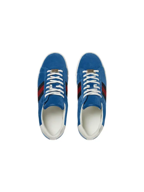 Кроссовки ace velvet sneakers 'blue red' Gucci — изображение 4 из 4, синий/белый/красный