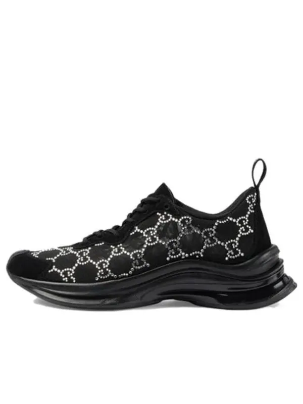 Кроссовки run gg crystal sneaker 'black' Gucci — изображение 1 из 4, черный/белый
