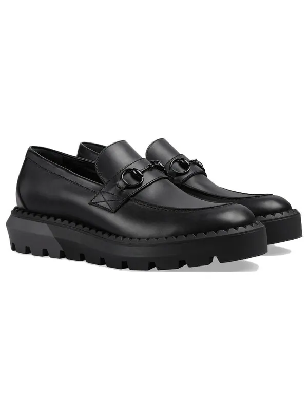Кроссовки horsebit loafers 'all black' Gucci — изображение 2 из 4, черный