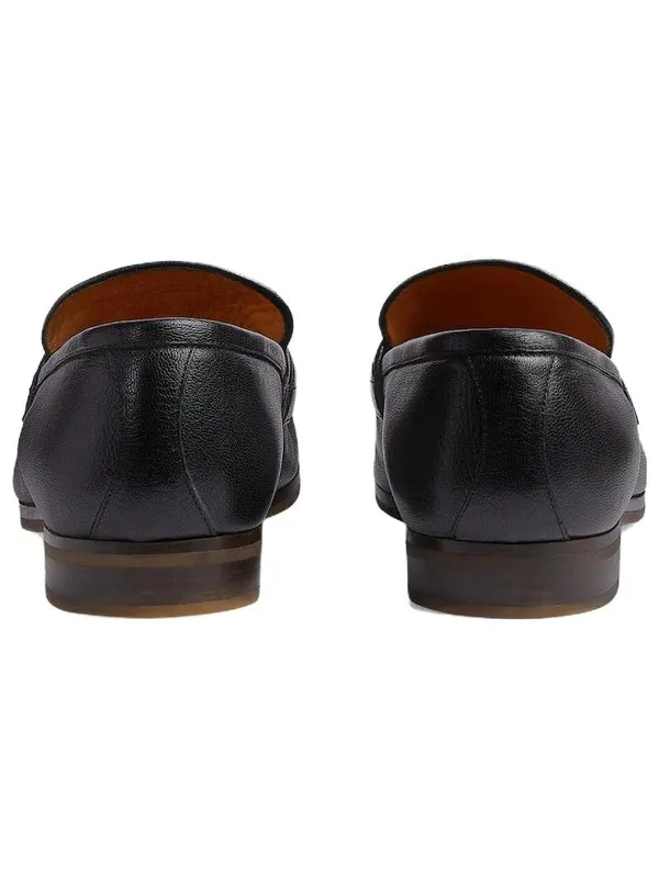 Кроссовки leather grosgrain trim dress loafers 'black red' Gucci — изображение 4 из 4, черный/красный/зеленый