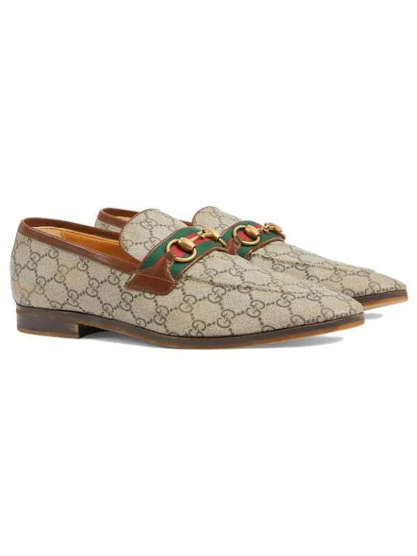 Кроссовки loafer with horsebit 'beige' Gucci — изображение 3 из 4, бежевый