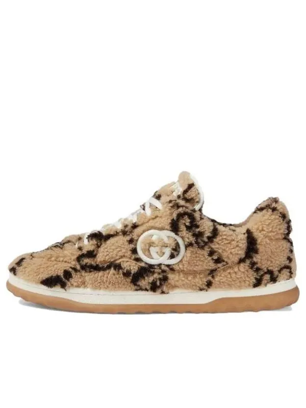 Кроссовки mac80 sneaker 'interlocking g embroidery - beige ebony' Gucci — изображение 1 из 4, бежевый