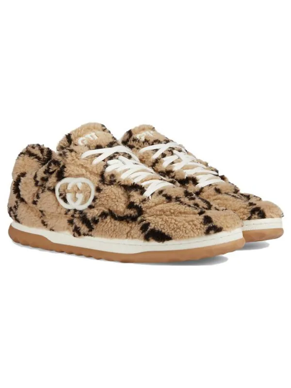 Кроссовки mac80 sneaker 'interlocking g embroidery - beige ebony' Gucci — изображение 2 из 4, бежевый