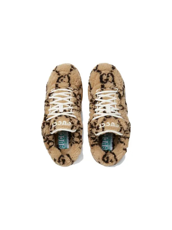 Кроссовки mac80 sneaker 'interlocking g embroidery - beige ebony' Gucci — изображение 3 из 4, бежевый