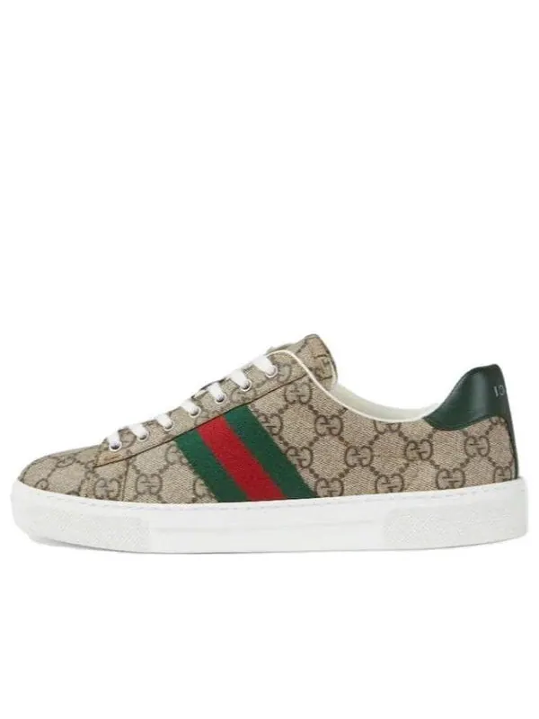 Кроссовки ace sneaker with web 'beige ebony gg supreme' Gucci — изображение 1 из 4, бежевый