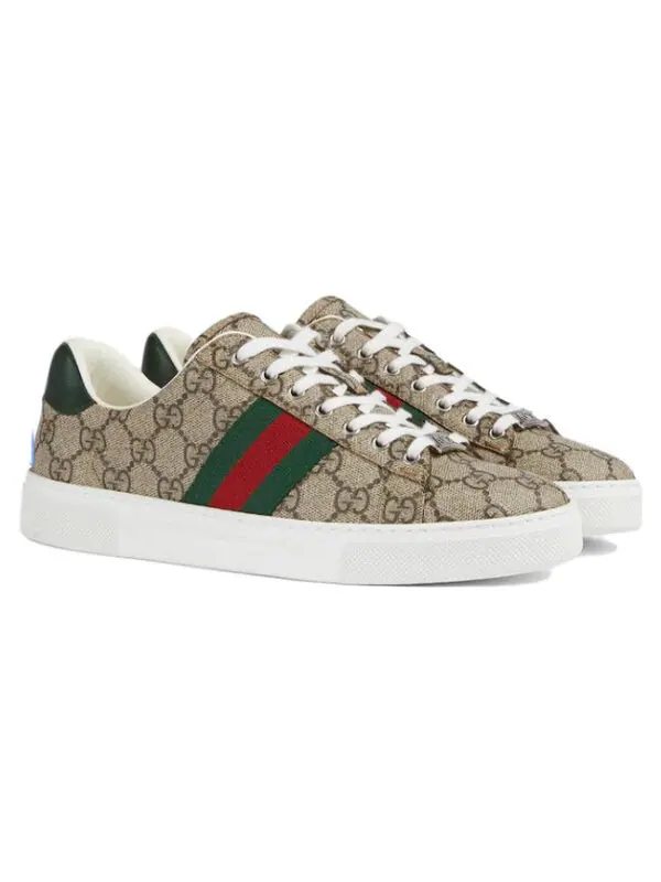 Кроссовки ace sneaker with web 'beige ebony gg supreme' Gucci — изображение 4 из 4, бежевый
