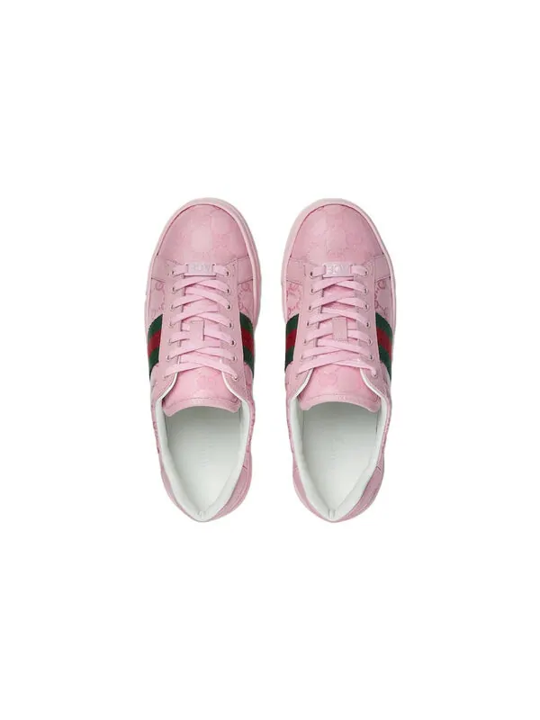 Кроссовки ace sneaker with web 'pink' Gucci — изображение 3 из 4, розовый