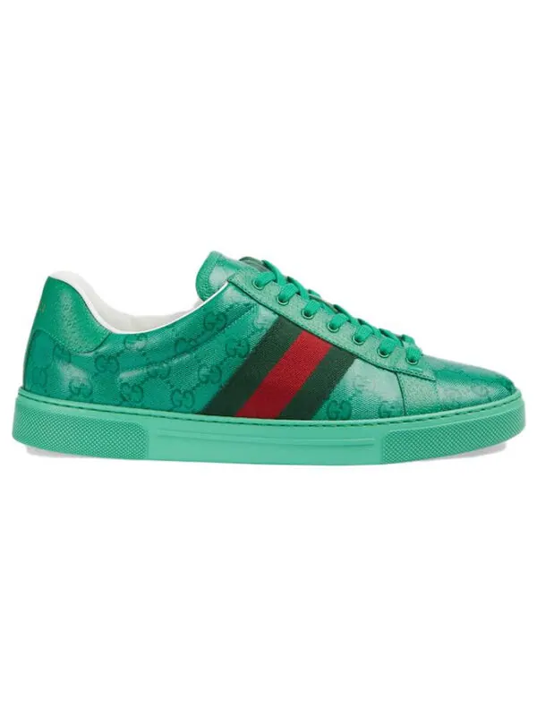 Кроссовки ace gg crystal canvas sneaker 'green' Gucci — изображение 2 из 4, зеленый