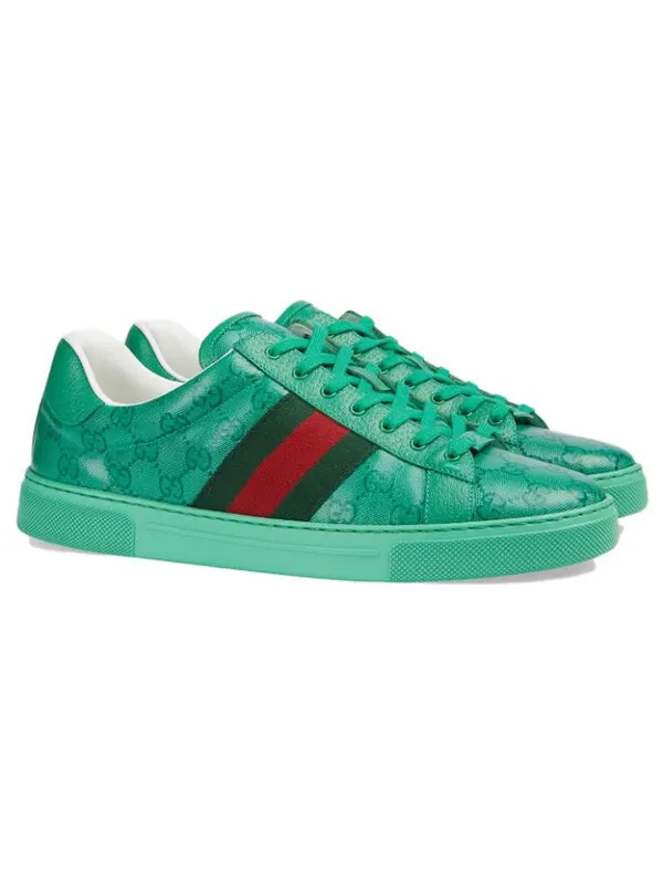 Кроссовки ace gg crystal canvas sneaker 'green' Gucci — изображение 3 из 4, зеленый