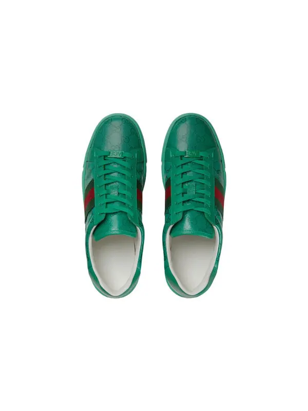 Кроссовки ace gg crystal canvas sneaker 'green' Gucci — изображение 4 из 4, зеленый