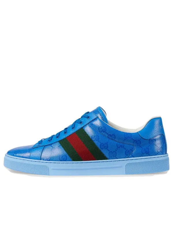 Кроссовки ace gg crystal canvas 'blue' Gucci — изображение 1 из 4, синий