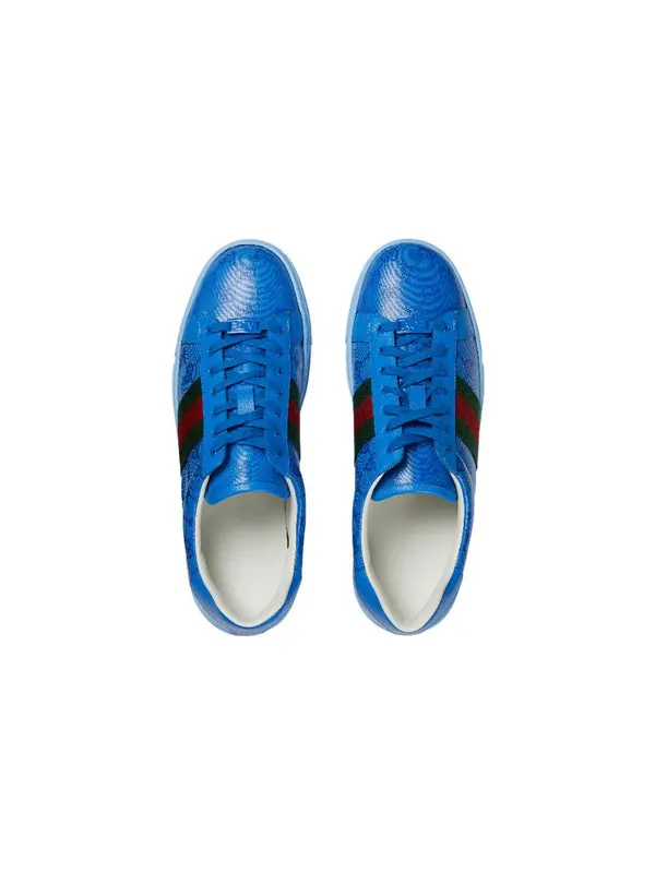 Кроссовки ace gg crystal canvas 'blue' Gucci — изображение 3 из 4, синий