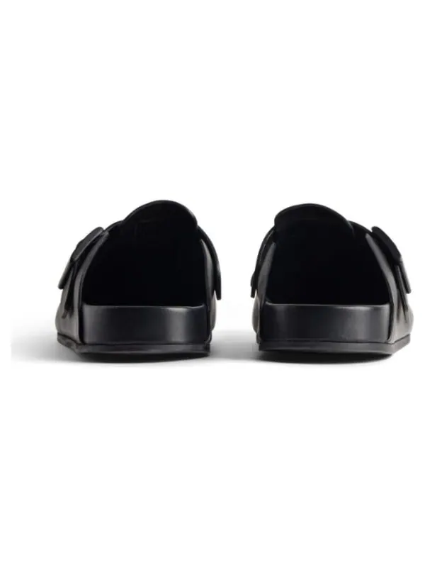 Тапочки sunday leather clogs 'black' Balenciaga — изображение 4 из 4, черный
