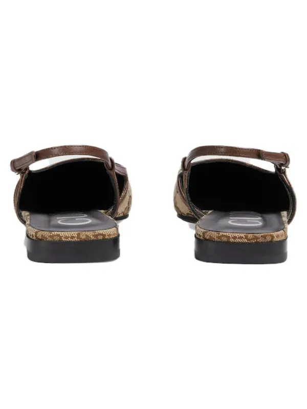 Кроссовки gg slingback ballet flat 'beige ebony' Gucci — изображение 4 из 4, бежевый