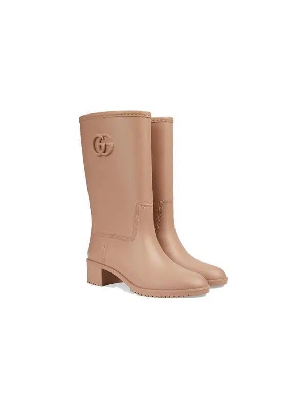 Кроссовки double g rain boot 'light brown rubber' Gucci — изображение 2 из 4, бежевый