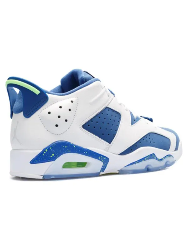 Кроссовки 6 низкие Air Jordan — изображение 3 из 4, белый/зеленый-синий