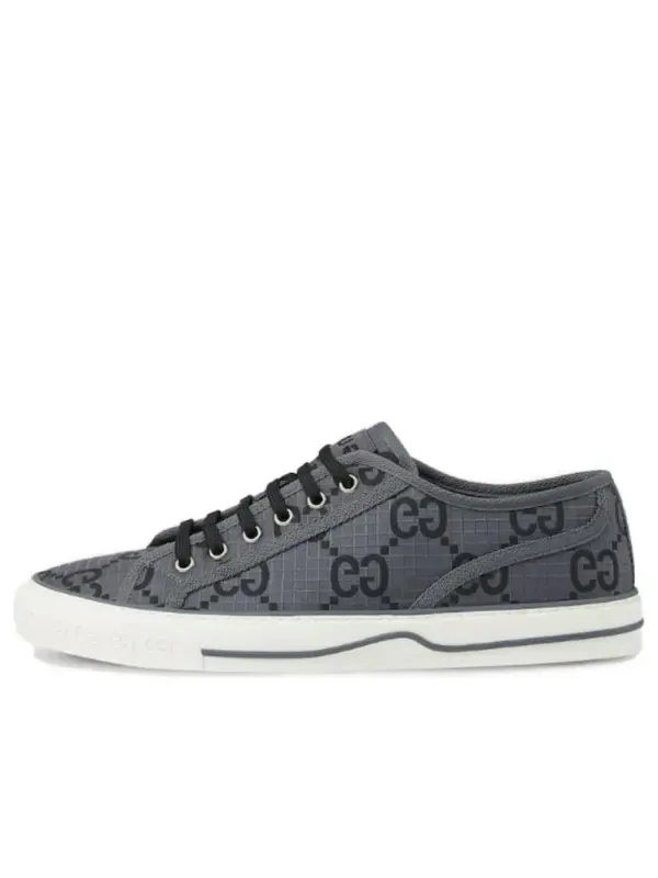 Кроссовки tennis 1977 'gg monogram grey black' Gucci — изображение 1 из 4, темный серый/черный