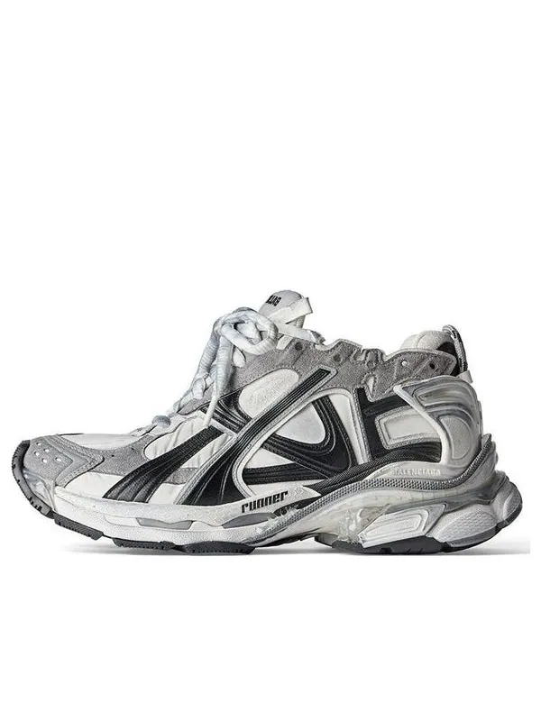 Кроссовки runner sneakers 'grey white and black nylon and suede like fabric' Balenciaga — изображение 1 из 4