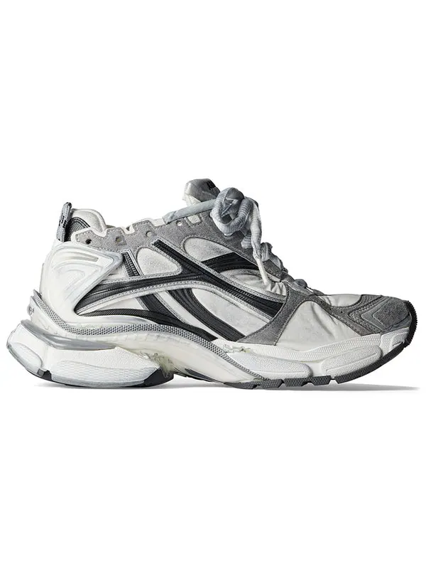 Кроссовки runner sneakers 'grey white and black nylon and suede like fabric' Balenciaga — изображение 2 из 4