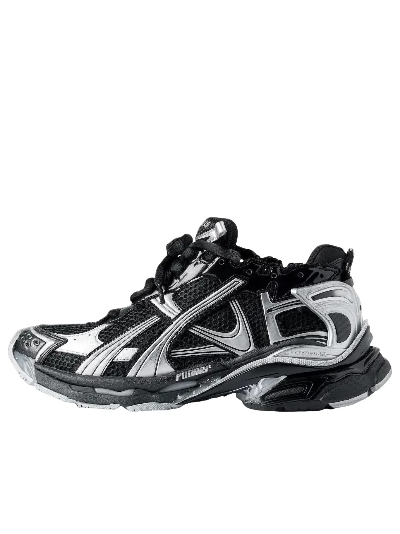 Мужские кроссовки с шнуровкой Balenciaga Runner — изображение 1 из 7, черный