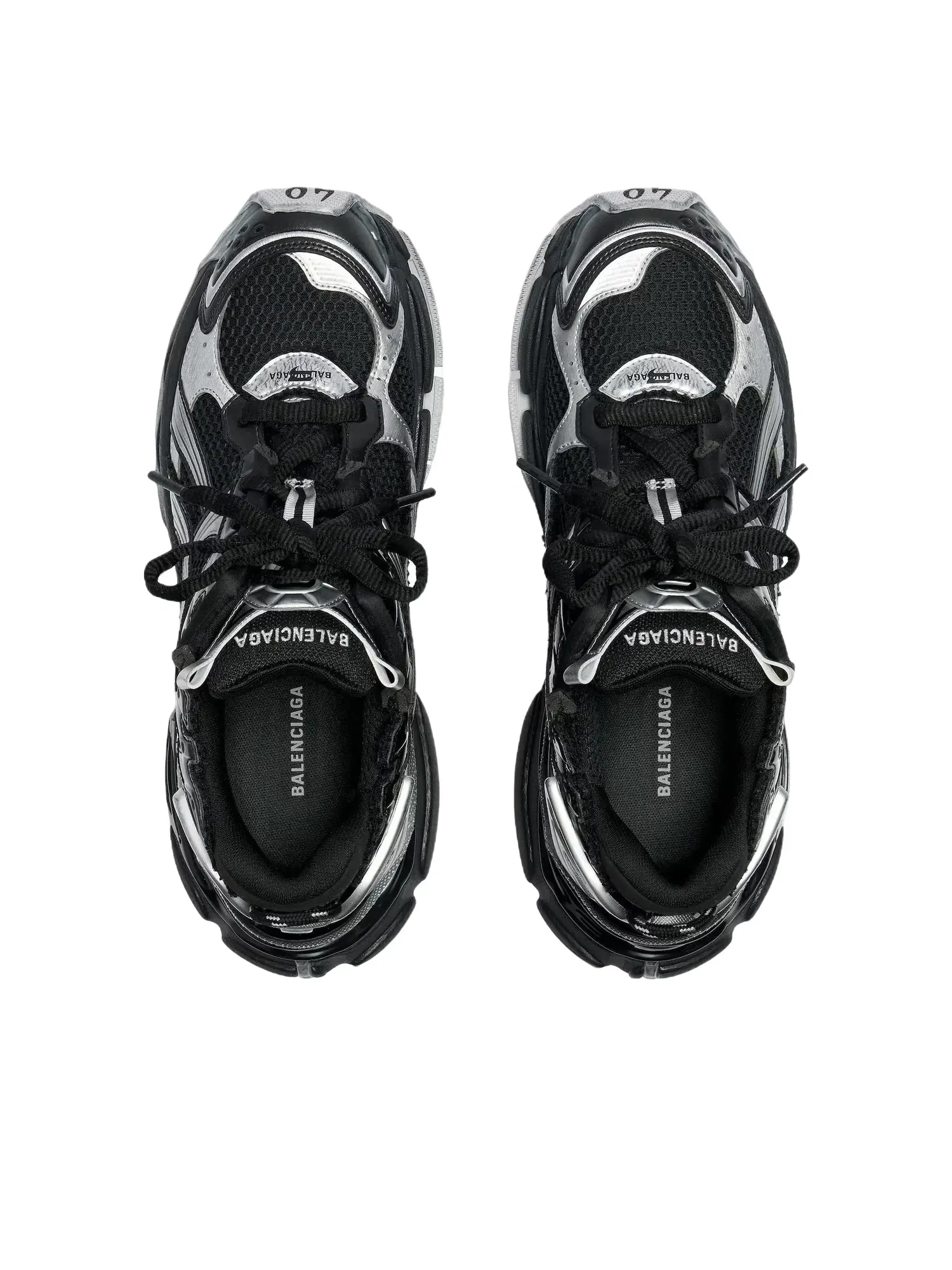 Мужские кроссовки с шнуровкой Balenciaga Runner — изображение 5 из 7, черный