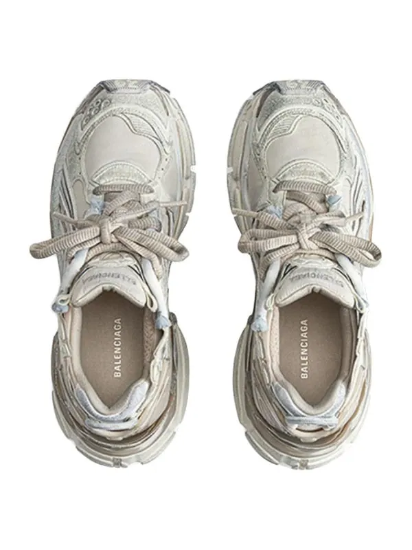 Кроссовки runner sneakers 'beige nylon suede-like fabric' Balenciaga — изображение 4 из 4, бежевый