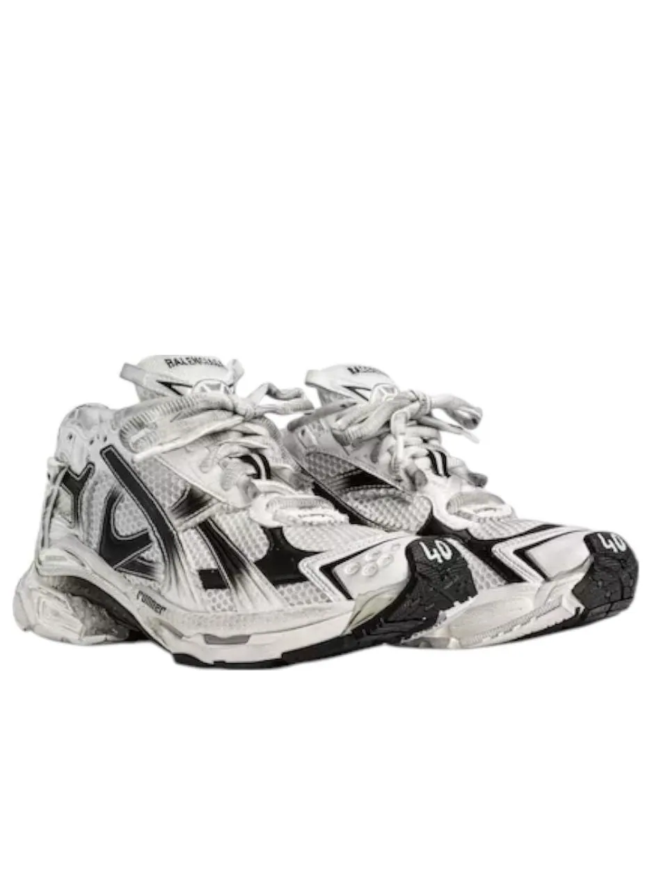 Кроссовки Balenciaga Runner 'White Black Gradient' — изображение 2 из 3, белый/черный
