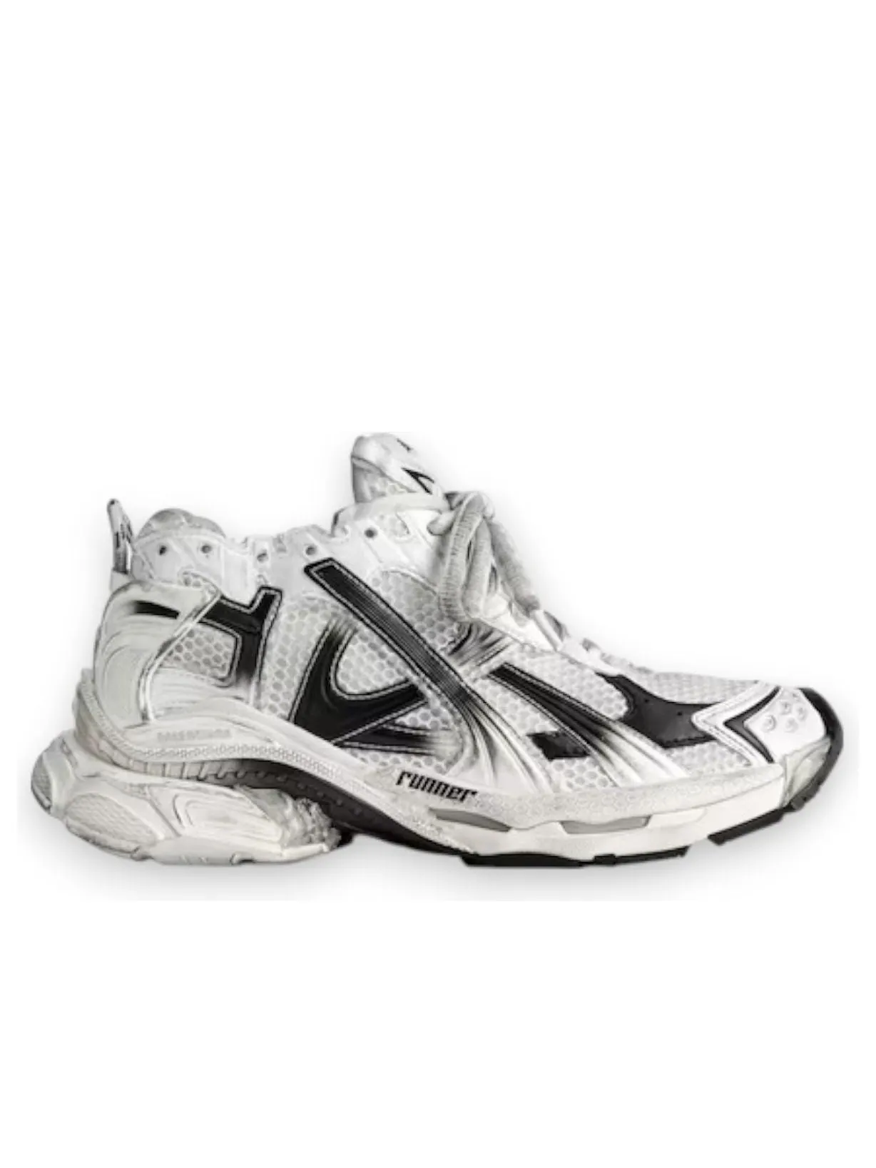 Кроссовки Balenciaga Runner 'White Black Gradient' — изображение 3 из 3, белый/черный