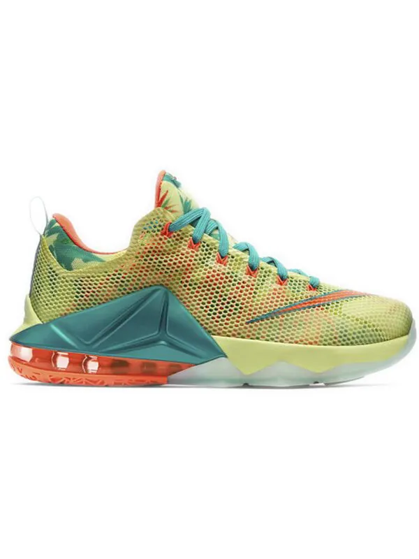 Кроссовки lebron 12 низкие Nike — изображение 2 из 4, желтый/зеленый