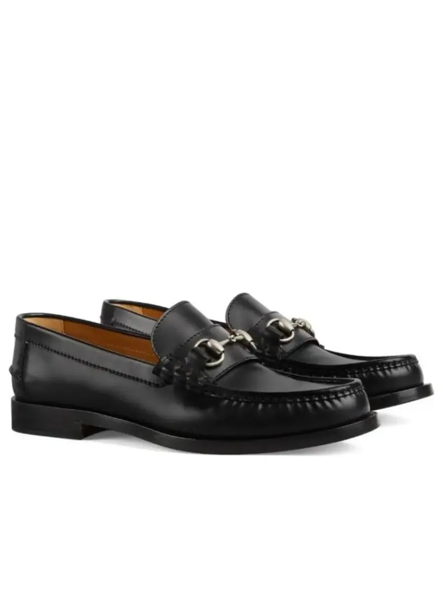 Кроссовки Gucci Horsebit Loafer 'Black' — изображение 2 из 5, черный