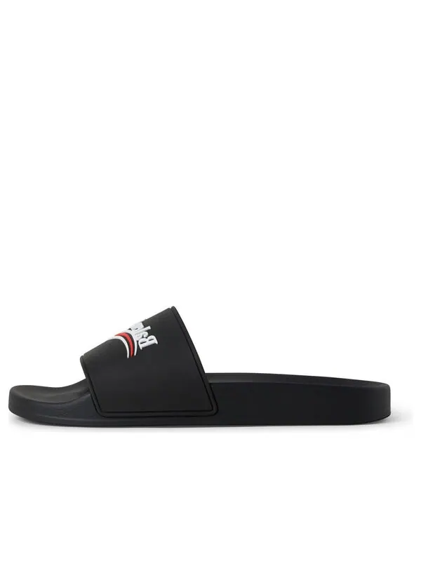 Тапочки pool slides 'black' Balenciaga — изображение 1 из 4, черный