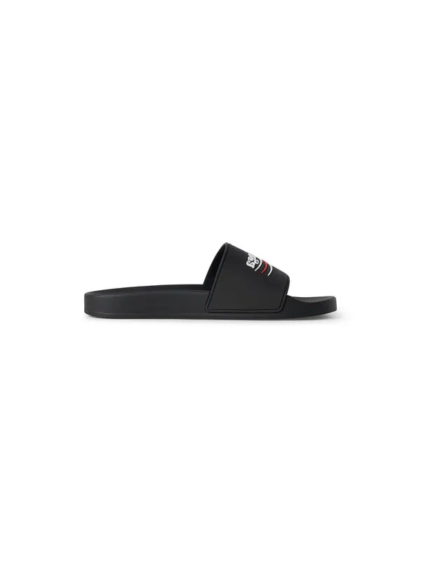 Тапочки pool slides 'black' Balenciaga — изображение 2 из 4, черный