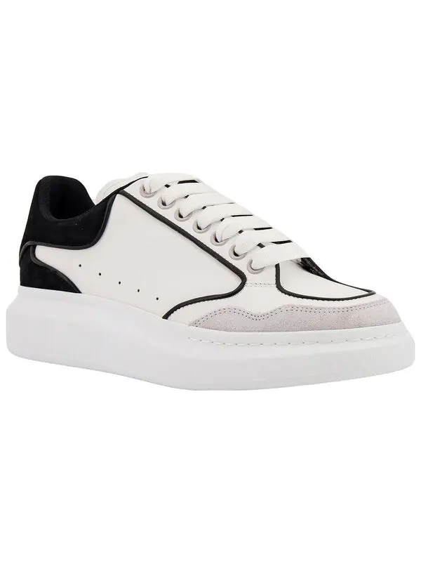 Кроссовки oversized leather sneakers 'white black' Alexander Mcqueen — изображение 3 из 3, белый/черный