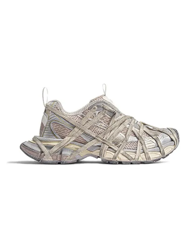 Кроссовки 3xl extreme lace sneakers 'light beige mesh and polyurethane' Balenciaga — изображение 2 из 4, бежевый/серый