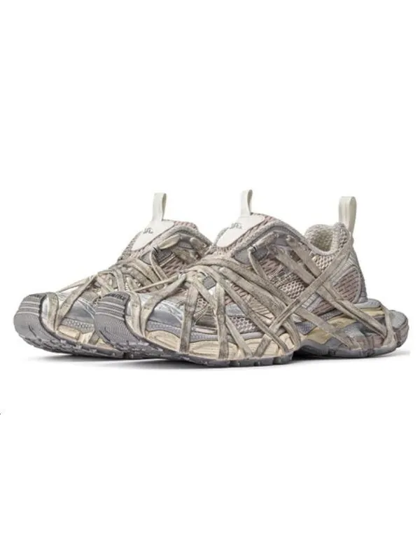 Кроссовки 3xl extreme lace sneakers 'light beige mesh and polyurethane' Balenciaga — изображение 3 из 4, бежевый/серый
