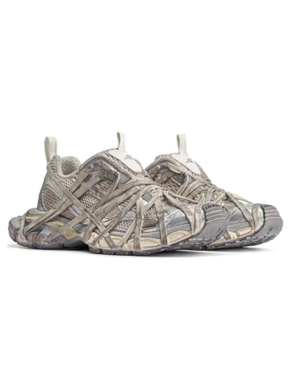 Кроссовки 3xl extreme lace sneakers 'light beige mesh and polyurethane' Balenciaga — изображение 4 из 4, бежевый/серый