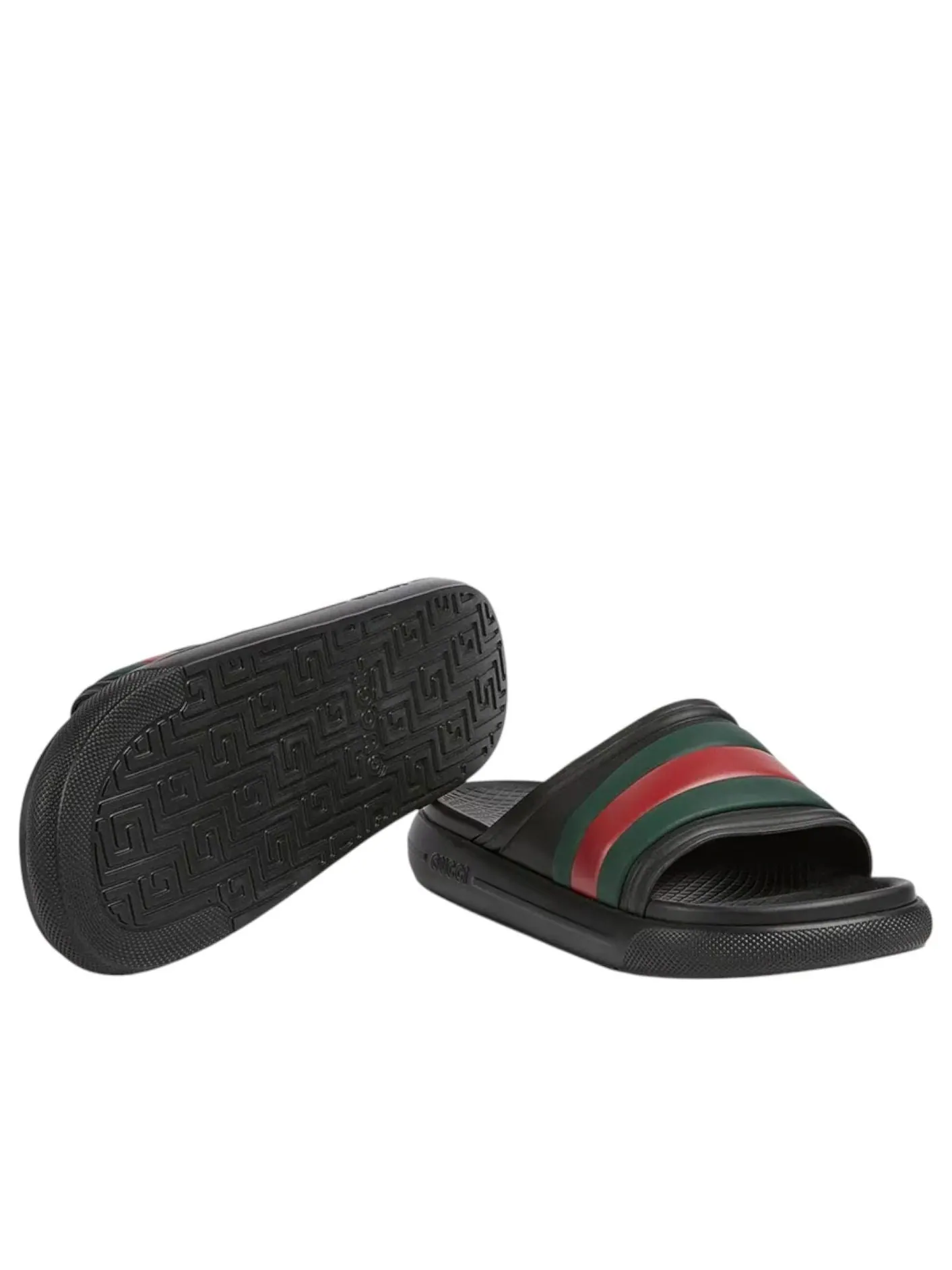 Сандалии Gucci Web Slide Sandal 'Black Green Red' — изображение 5 из 5, черный/зеленый/красный