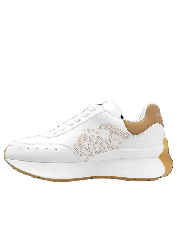 Кроссовки sprint runner sneakers 'tan white' Alexander Mcqueen — изображение 1 из 4, белый/бежевый