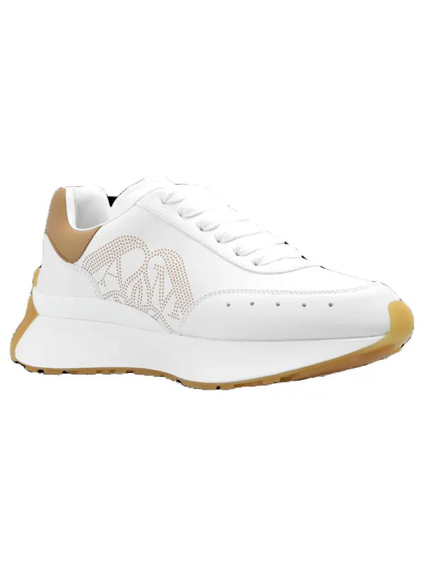Кроссовки sprint runner sneakers 'tan white' Alexander Mcqueen — изображение 2 из 4, белый/бежевый