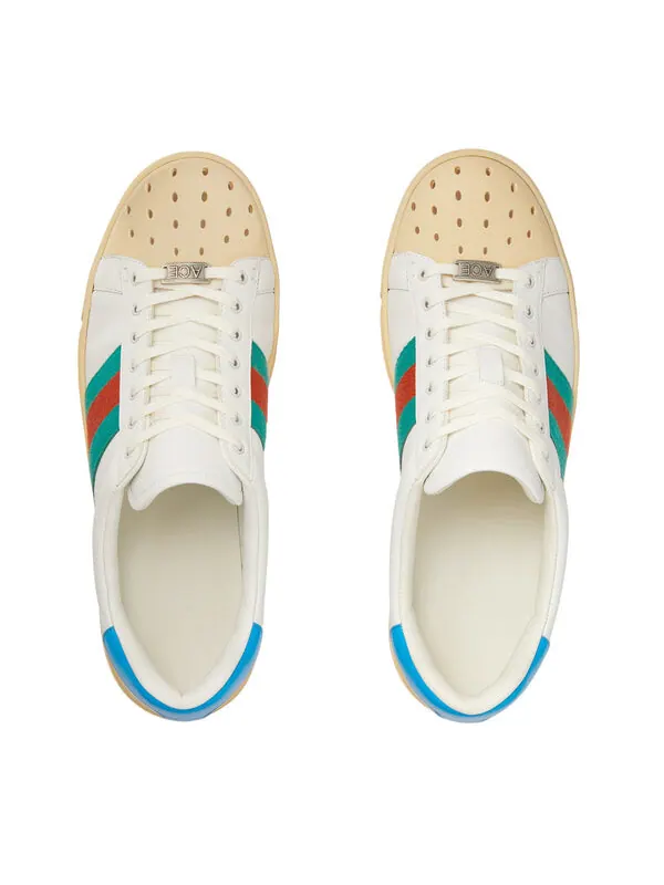 Кроссовки ace leather 'white' Gucci — изображение 3 из 4, белый