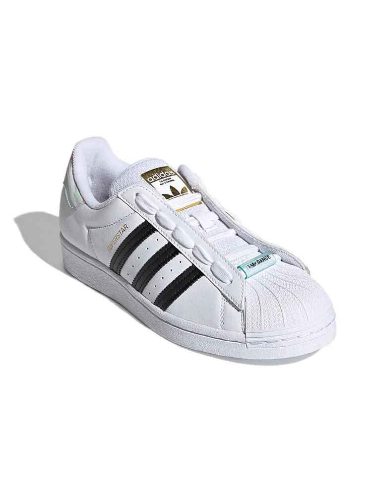 Кроссовки женские Adidas Superstar I Love Dance — изображение 3 из 6, белый/черный/зеленый