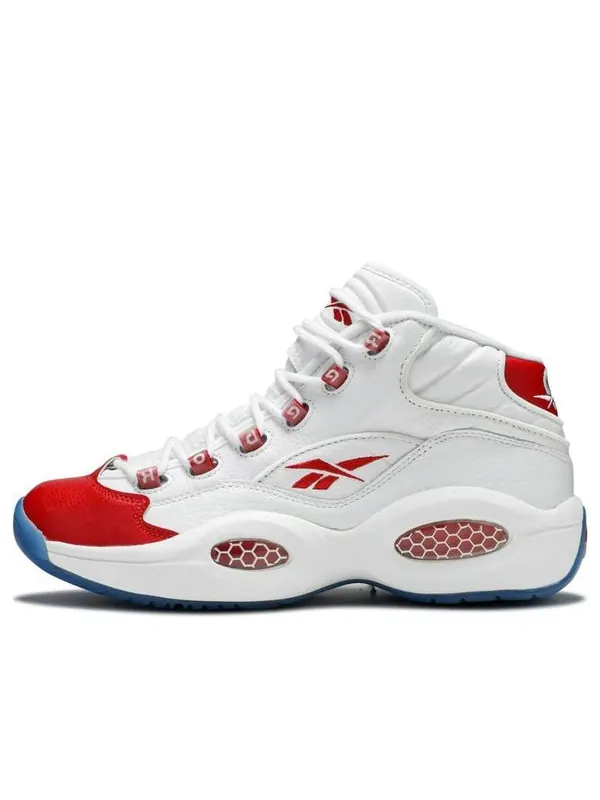 Кроссовки question mid 'white pearlized red' Reebok — изображение 1 из 4, белый/красный
