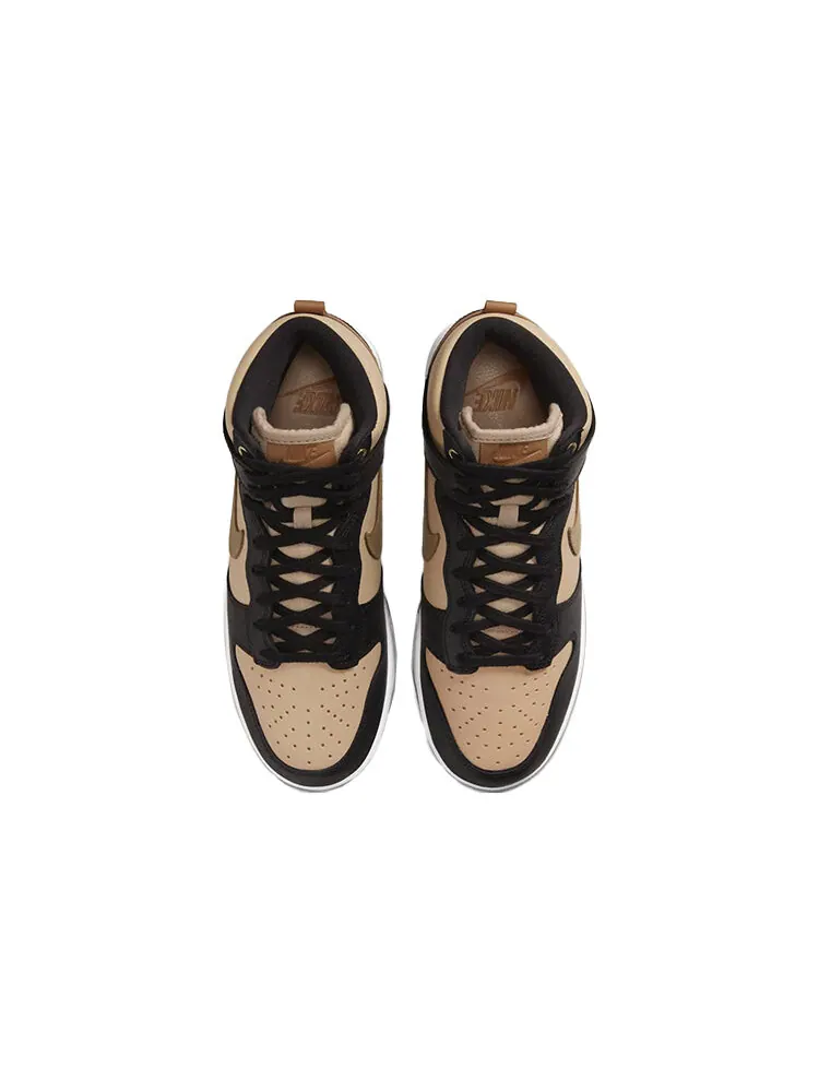Кроссовки Nike Dunk High женские — изображение 4 из 6, коричневый/черный